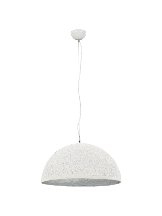 Pakabinamas šviestuvas, balta ir sidabro, 50cm skersmens, E27
