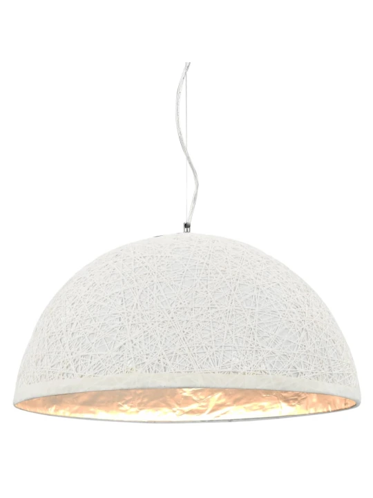 Pakabinamas šviestuvas, balta ir sidabro, 50cm skersmens, E27