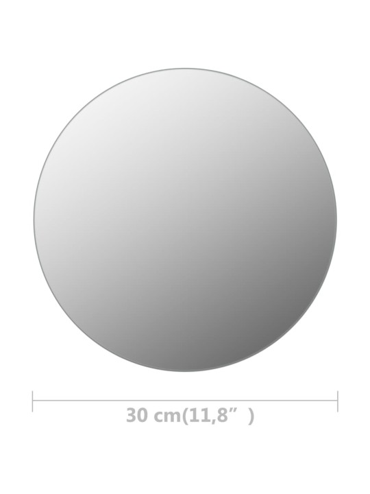 Veidrodis be rėmo, 30cm, stiklas, apskritas