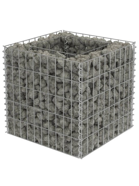 Gabiono vazonas, galvanizuotas plienas, 50x50x50cm, aukštas