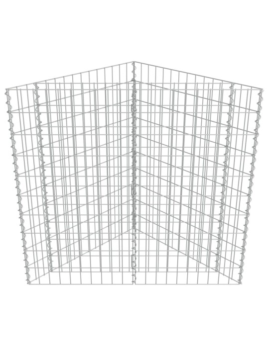 Gabiono vazonas, galvanizuotas plienas, 75x75x50cm, aukštas