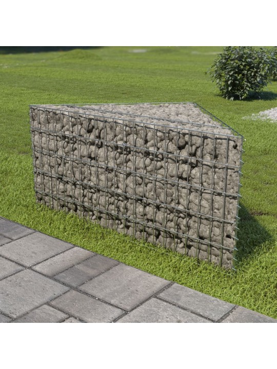 Gabiono vazonas, galvanizuotas plienas, 75x75x50cm, aukštas