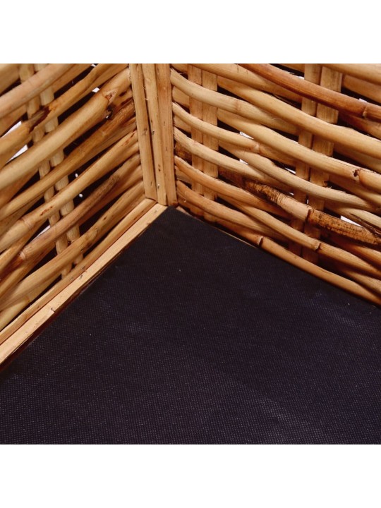 Dvivietė sodo sofa, natūralus ratanas