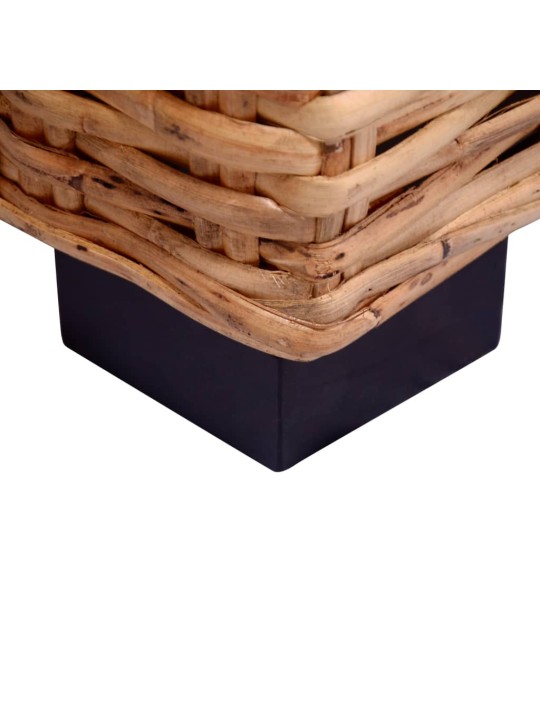 Dvivietė sodo sofa, natūralus ratanas