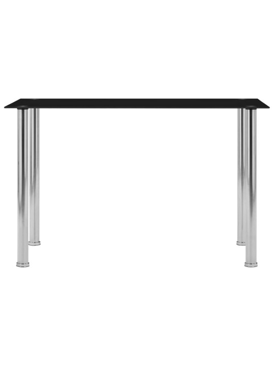 Valgomojo stalas, juodas, 120x60x75cm, grūdintas stiklas