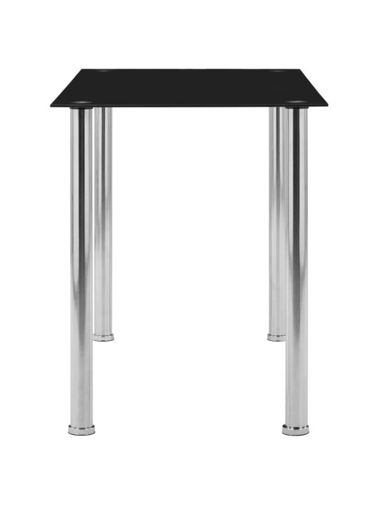 Valgomojo stalas, juodas, 120x60x75cm, grūdintas stiklas