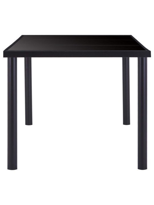 Valgomojo stalas, juodas, 180x90x75cm, grūdintas stiklas