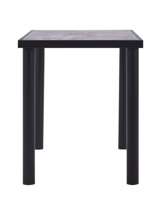 Valgomojo stalas, juodas ir betono pilkas, 120x60x75cm, MDF
