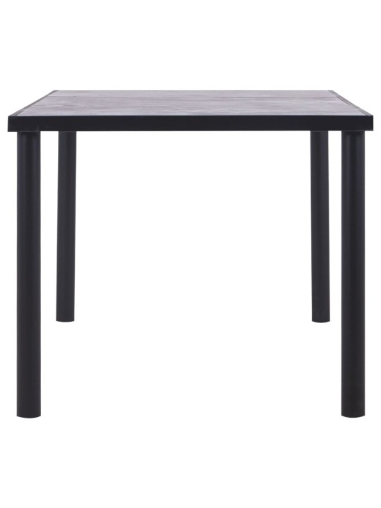 Valgomojo stalas, juodas ir betono pilkas, 180x90x75cm, MDF