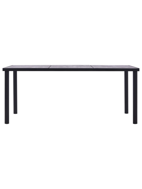 Valgomojo stalas, juodas ir betono pilkas, 200x100x75cm, MDF