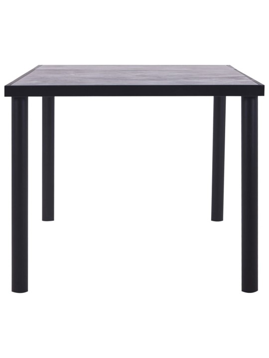 Valgomojo stalas, juodas ir betono pilkas, 200x100x75cm, MDF