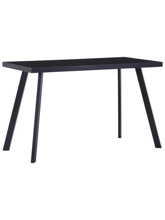 Valgomojo stalas, juodas, 120x60x75cm, grūdintas stiklas