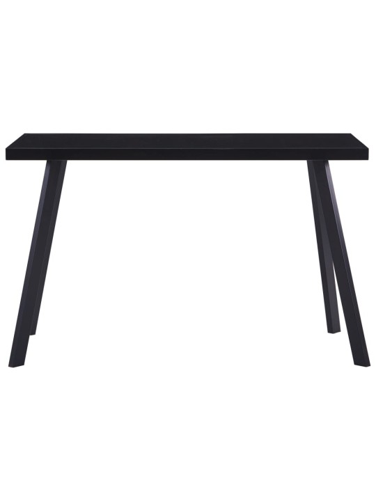 Valgomojo stalas, juodas, 120x60x75cm, grūdintas stiklas