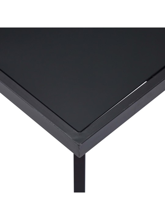 Valgomojo stalas, juodas, 120x60x75cm, grūdintas stiklas