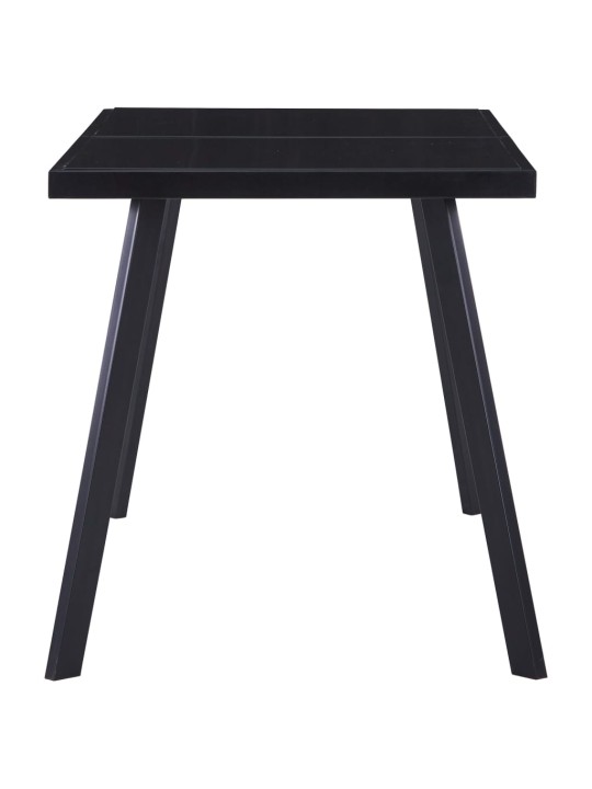 Valgomojo stalas, juodas, 140x70x75cm, grūdintas stiklas