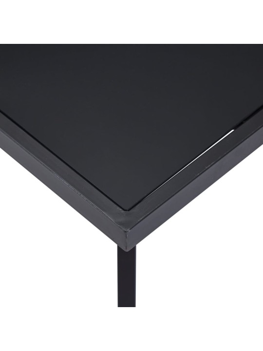 Valgomojo stalas, juodas, 140x70x75cm, grūdintas stiklas