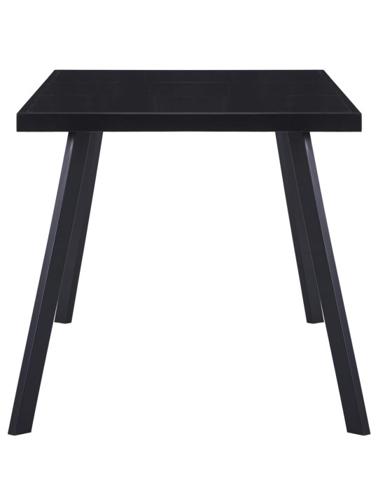 Valgomojo stalas, juodas, 180x90x75cm, grūdintas stiklas
