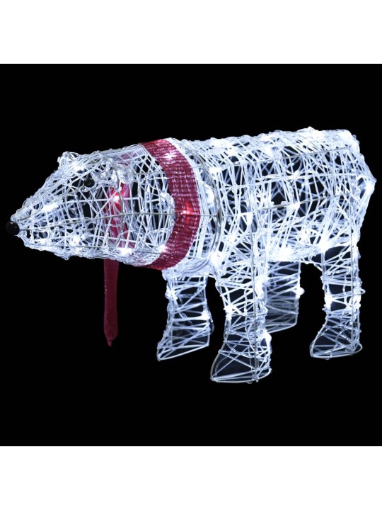 Kalėdų dekoracija meška, 71x20x38cm, akrilas, 45 LED lemputės