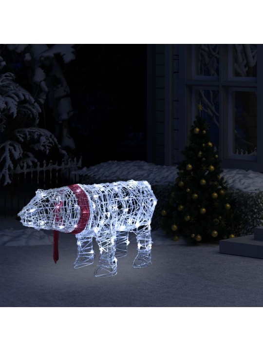 Kalėdų dekoracija meška, 71x20x38cm, akrilas, 45 LED lemputės