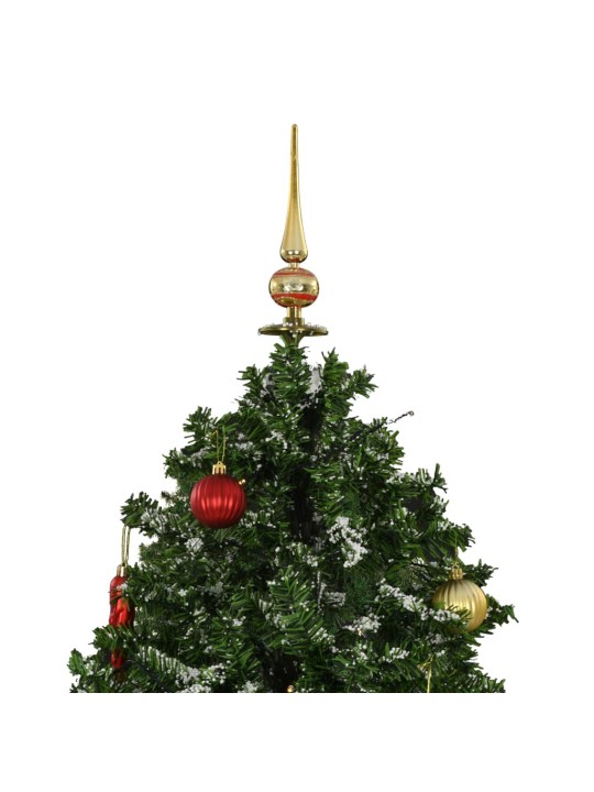Kalėdų eglutė su sniego fun. ir skėč. form. pagr., žalia, 140cm