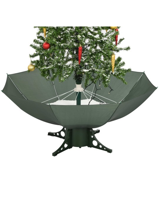 Kalėdų eglutė su sniego fun. ir skėč. form. pagr., žalia, 170cm