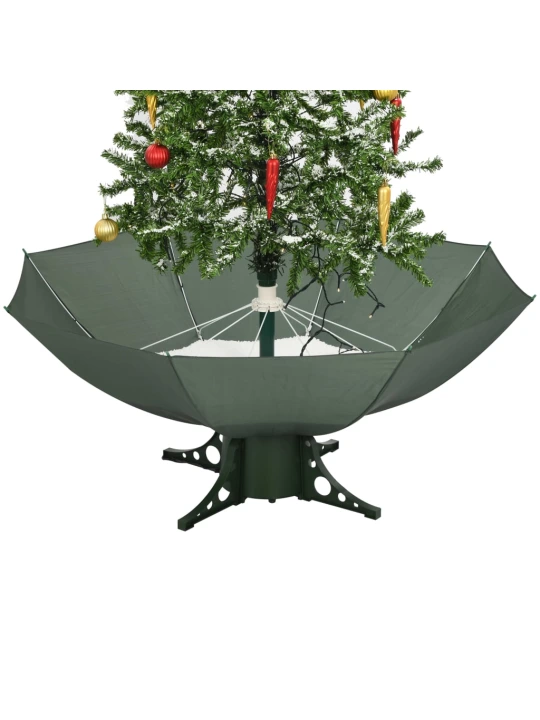 Kalėdų eglutė su sniego fun. ir skėč. form. pagr., žalia, 170cm