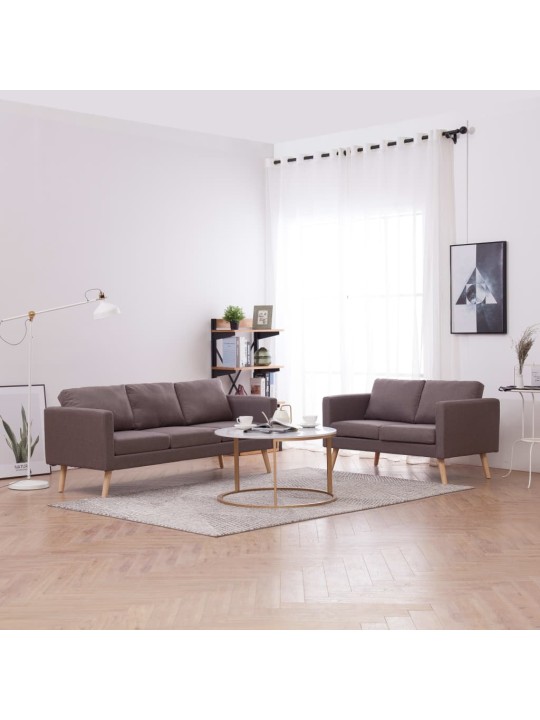 Sofų komplektas, 2d., taupe sp., audinys