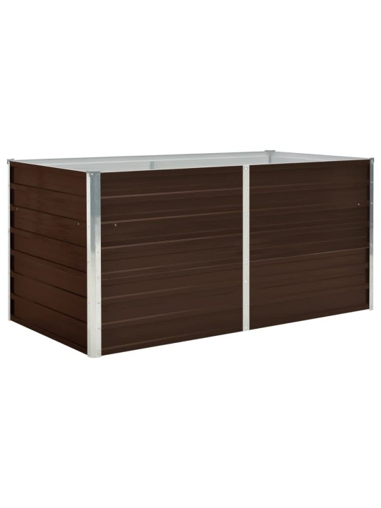 Pakeltas sodo lovelis, rudas, 160x88x77cm, galvan. plienas