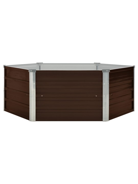 Pakeltas sodo lovelis, rudas, 129x129x46cm, galvan. plienas
