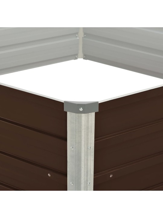 Pakeltas sodo lovelis, rudas, 129x129x46cm, galvan. plienas
