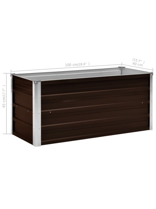 Lovelis, rudas, 100x40x45cm, galvanizuotas plienas, aukštas
