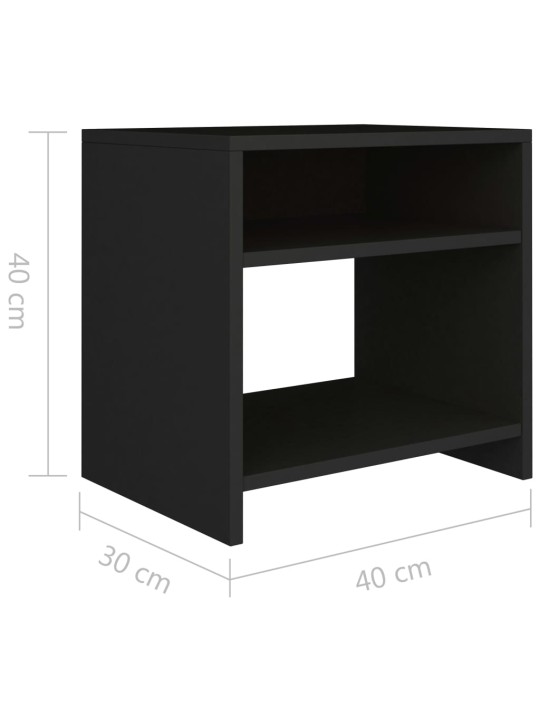 Nakt. spint., 2vnt., juod. sp., 40x30x40cm, med. drož. pl.