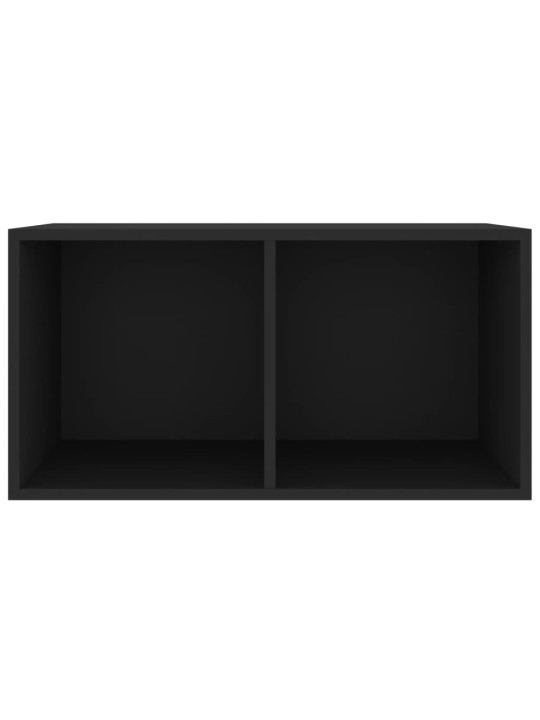 Dėžė vinilinėms plokštelėms, juoda, 71x34x36cm, mediena