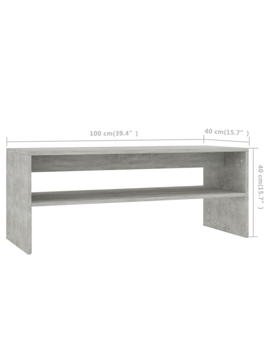 Kavos staliukas, betono pilka, 100x40x40cm, MDP