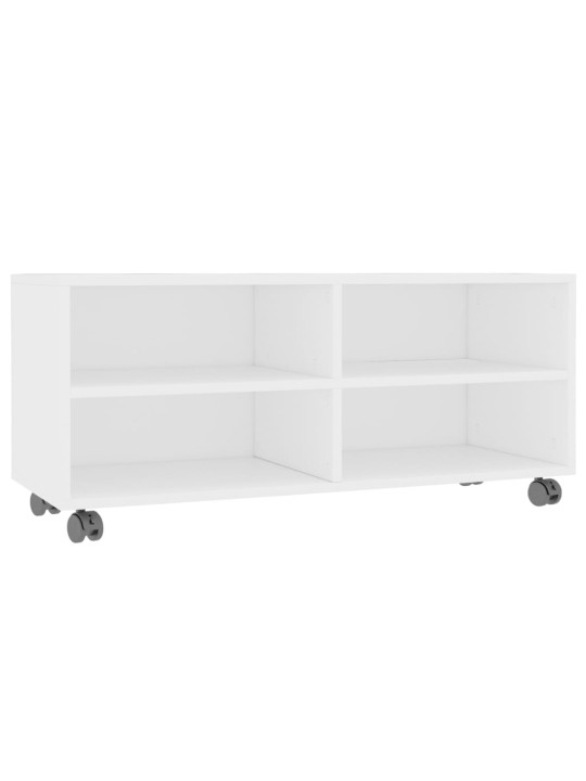 Televizoriaus spintelė su ratukais, baltos sp., 90x35x35cm, MDP