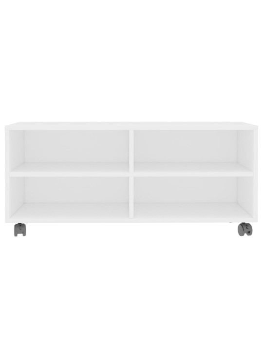 Televizoriaus spintelė su ratukais, baltos sp., 90x35x35cm, MDP