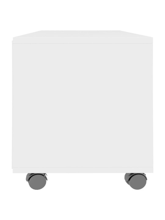Televizoriaus spintelė su ratukais, baltos sp., 90x35x35cm, MDP