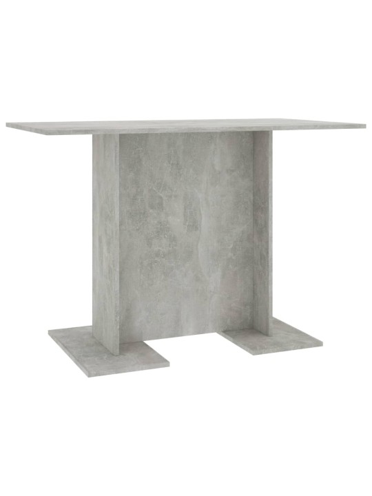 Valgomojo stalas, betono pilkos, 110x60x75 cm, apdirbta mediena