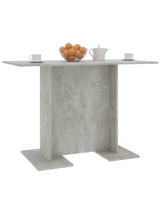 Valgomojo stalas, betono pilkos, 110x60x75 cm, apdirbta mediena