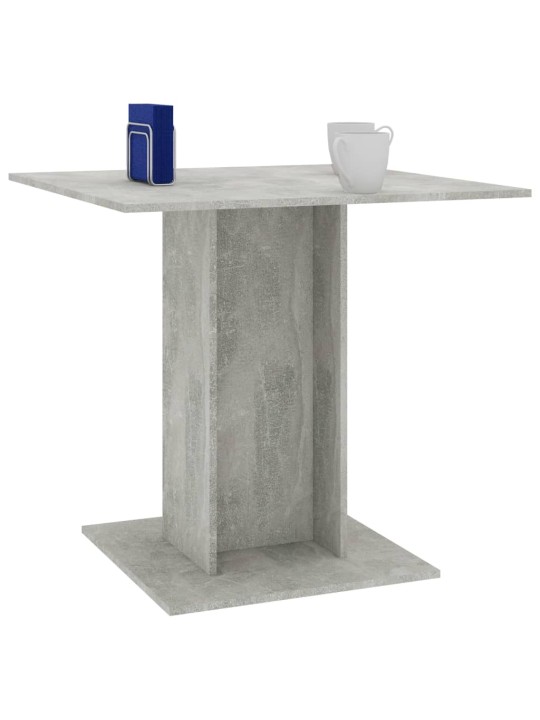 Valgomojo stalas, betono pilkos spalvos, 80x80x75 cm, MDP