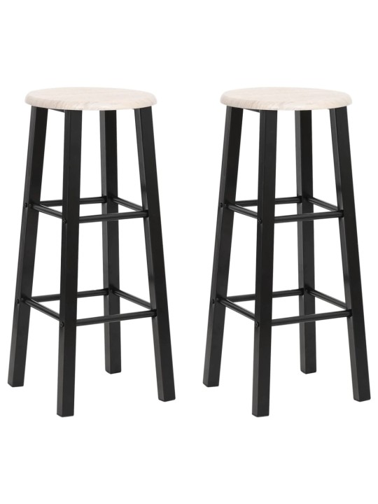 Baro taburetės, 2 vnt., juodos, MDF