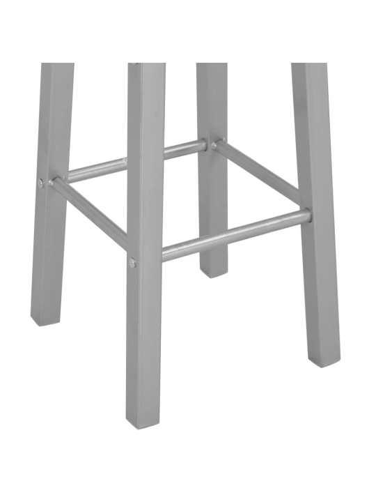 Baro taburetės, 2 vnt., sidabrinės sp., MDF