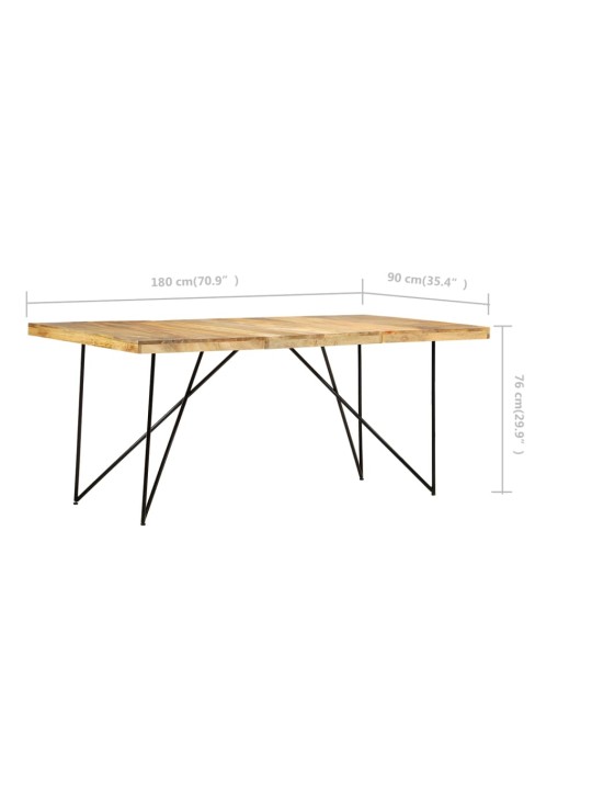 Valgomojo stalas, 180x90x76cm, mango medienos masyvas