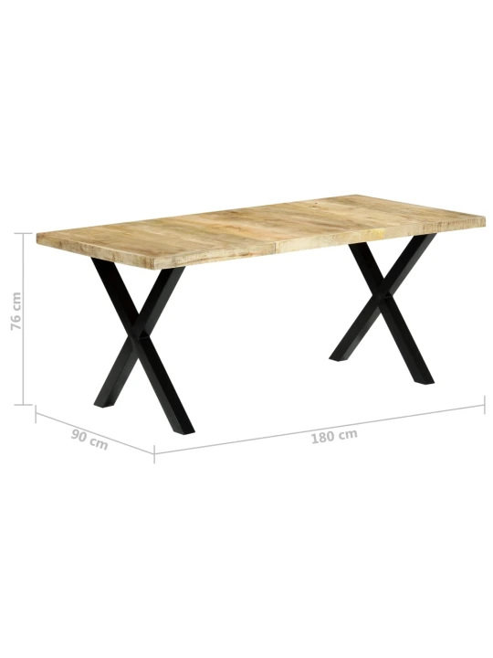 Valgomojo stalas, 180x90x76 cm, mango medienos masyvas