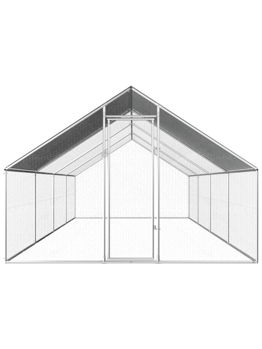 Lauko narvas viščiukams, 2,75x8x1,92 m, galvanizuotas plienas