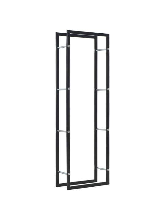 Stovas malkoms, juodos spalvos, 50x20x150 cm, plienas