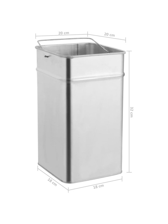 Šiukšliadėžė-peleninė, juodos spalvos, plienas, 36l