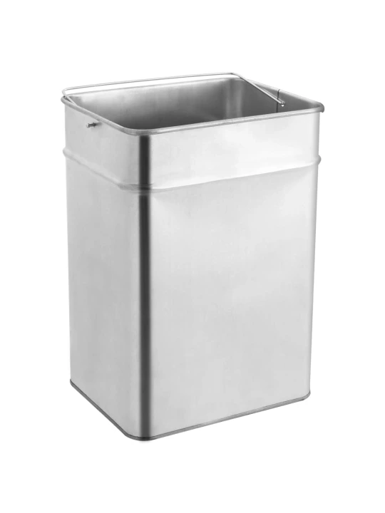 Šiukšliadėžė-peleninė, juodos spalvos, plienas, 45l