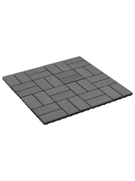 Grindų plytelės, 22 vnt., pilkos sp., 30x30 cm, 2m², WPC