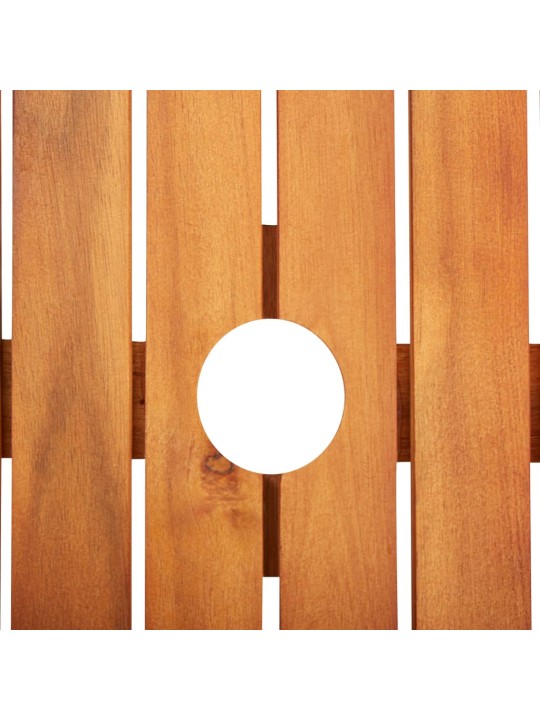 Sodo stalas, 88x88x74cm, akacijos medienos masyvas